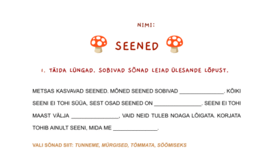 Seened tööleht