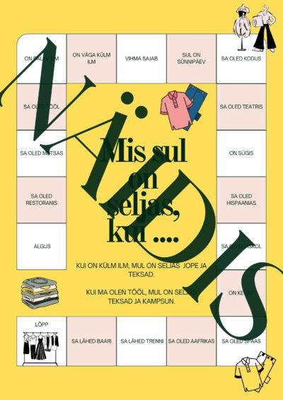 Lauamäng: Mis sul seljas on, kui...? A2-B1
