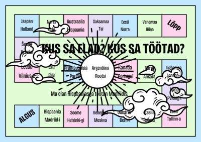 A1 - komplekt lauamängudest (Kus sa elad, töötad? Kas sa oskad...keelt? Kordamine)