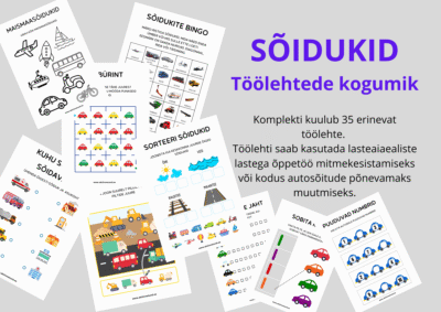 Sõidukid. Töölehtede kogumik