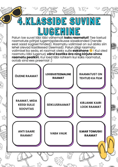 4.klasside suvine lugemine