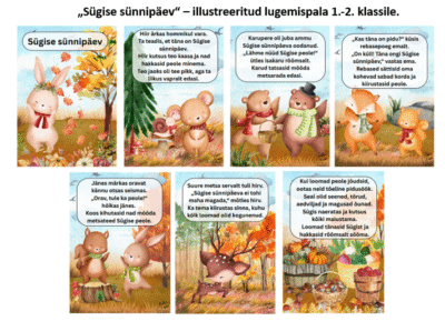 "Sügise sünnipäev" - illustreeritud lugemispala 1.-2. klassile