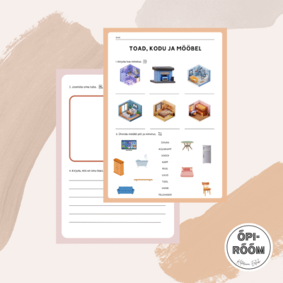 Mööbli ja tubade tööleht/test