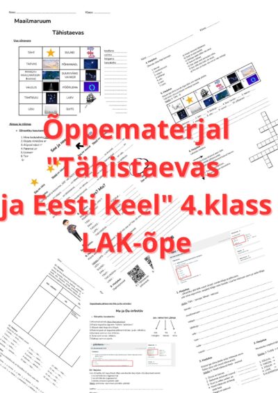 "Tähistaevas ja Eesti keel" – lõimitud LAK-õppe töölehed 4. klassile