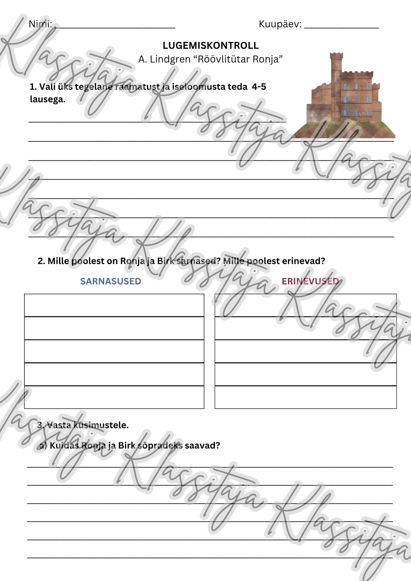Lugemiskontroll "RÖÖVLITÜTAR RONJA" - Image 2