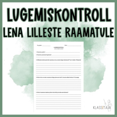 Lugemiskontroll LENA LILLESTE raamatule
