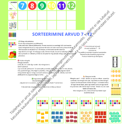 SORTEERIMINE ARVUD 7 - 12