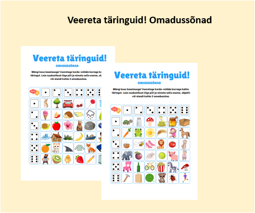 Lauamängud omadussõnade õppimiseks