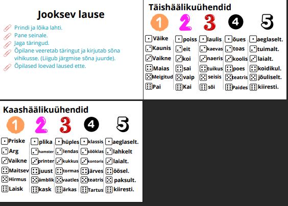 Jooksev lause (häälikuühendid)