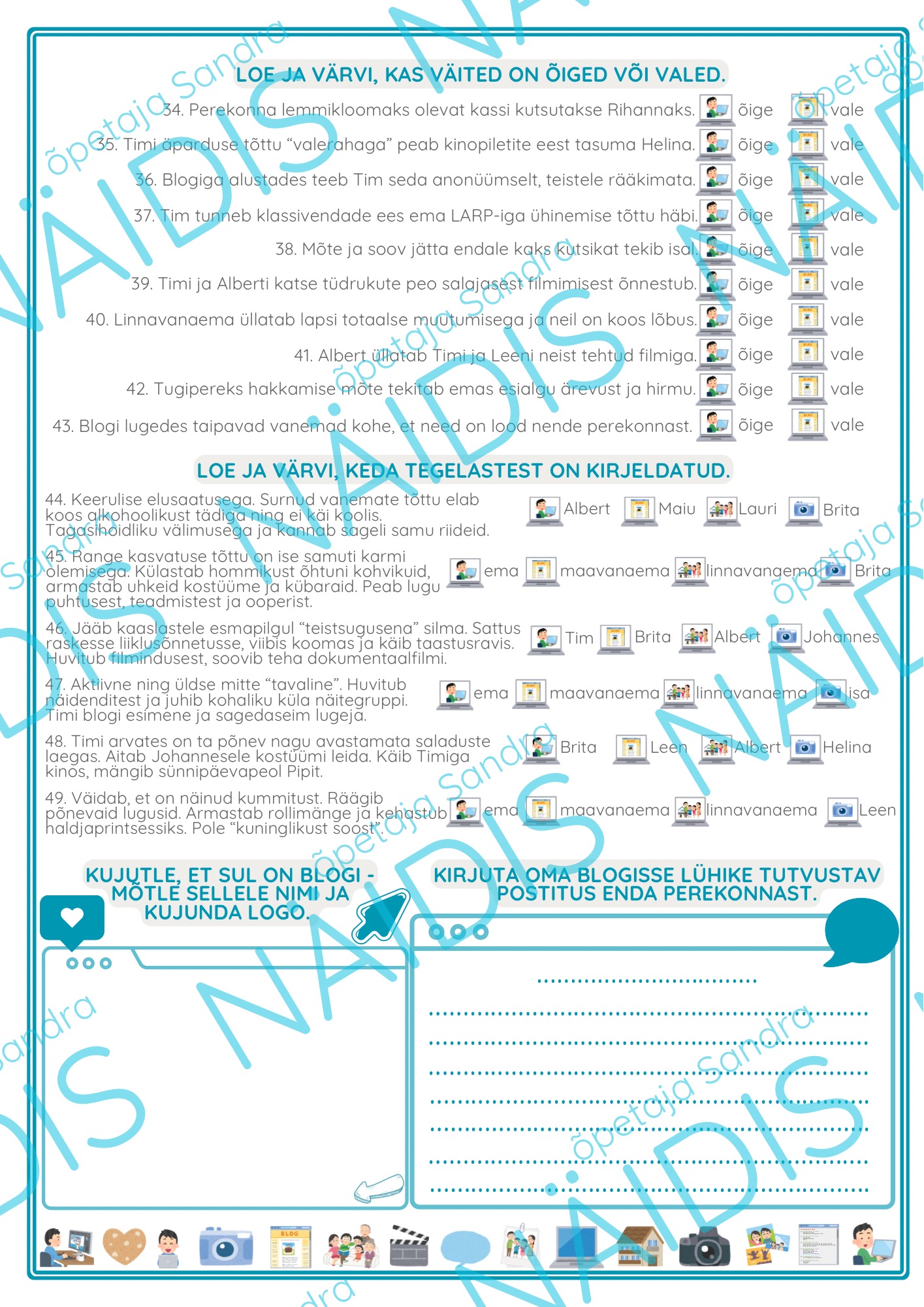 “TÄIESTI TAVALINE PEREKOND” (R. Reinaus) LUGEMISTEST-TÖÖLEHTEDE KOGUMIK - Image 4