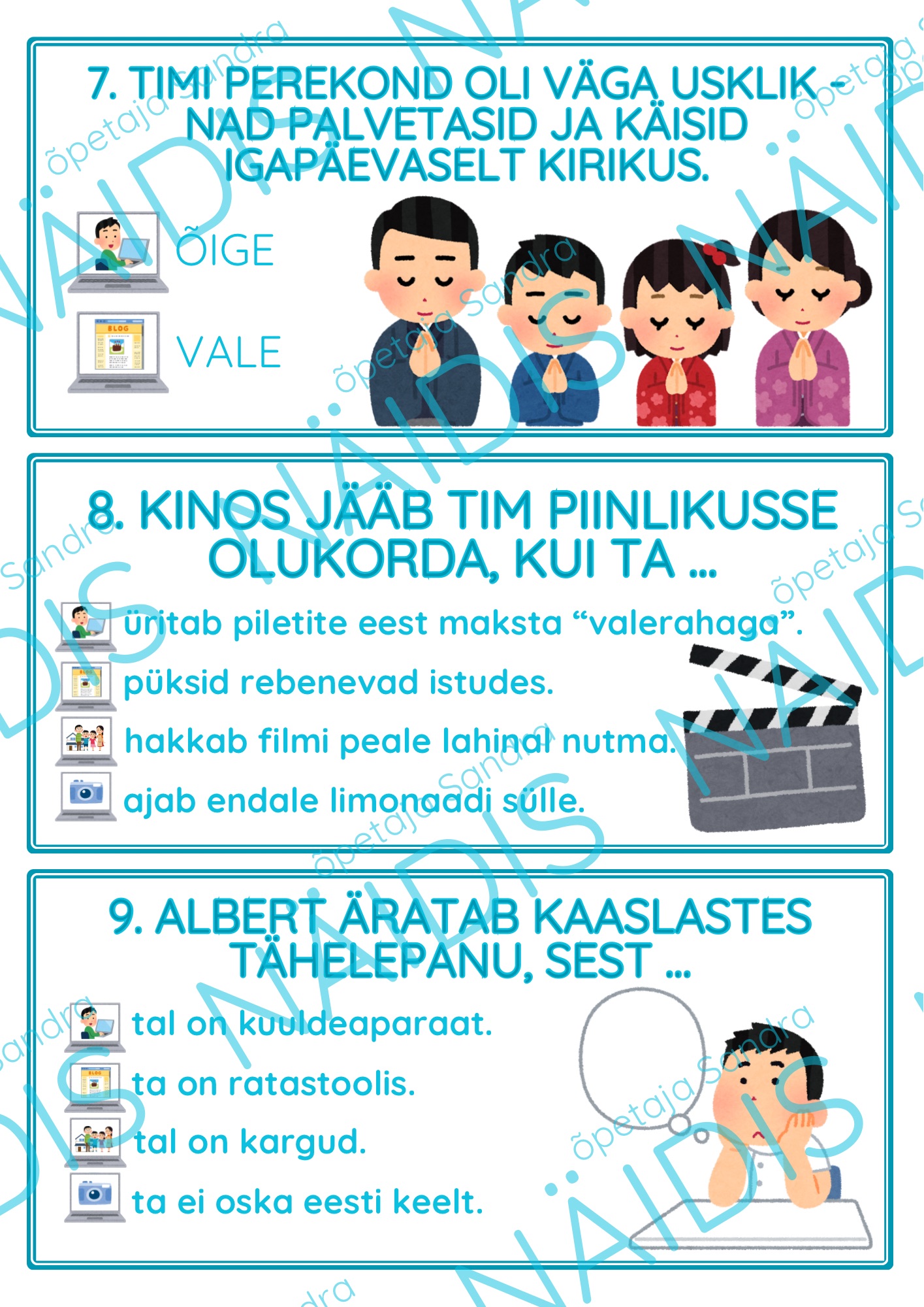 “TÄIESTI TAVALINE PEREKOND” (R. Reinaus) LUGEMISTEST-TÖÖLEHTEDE KOGUMIK - Image 5