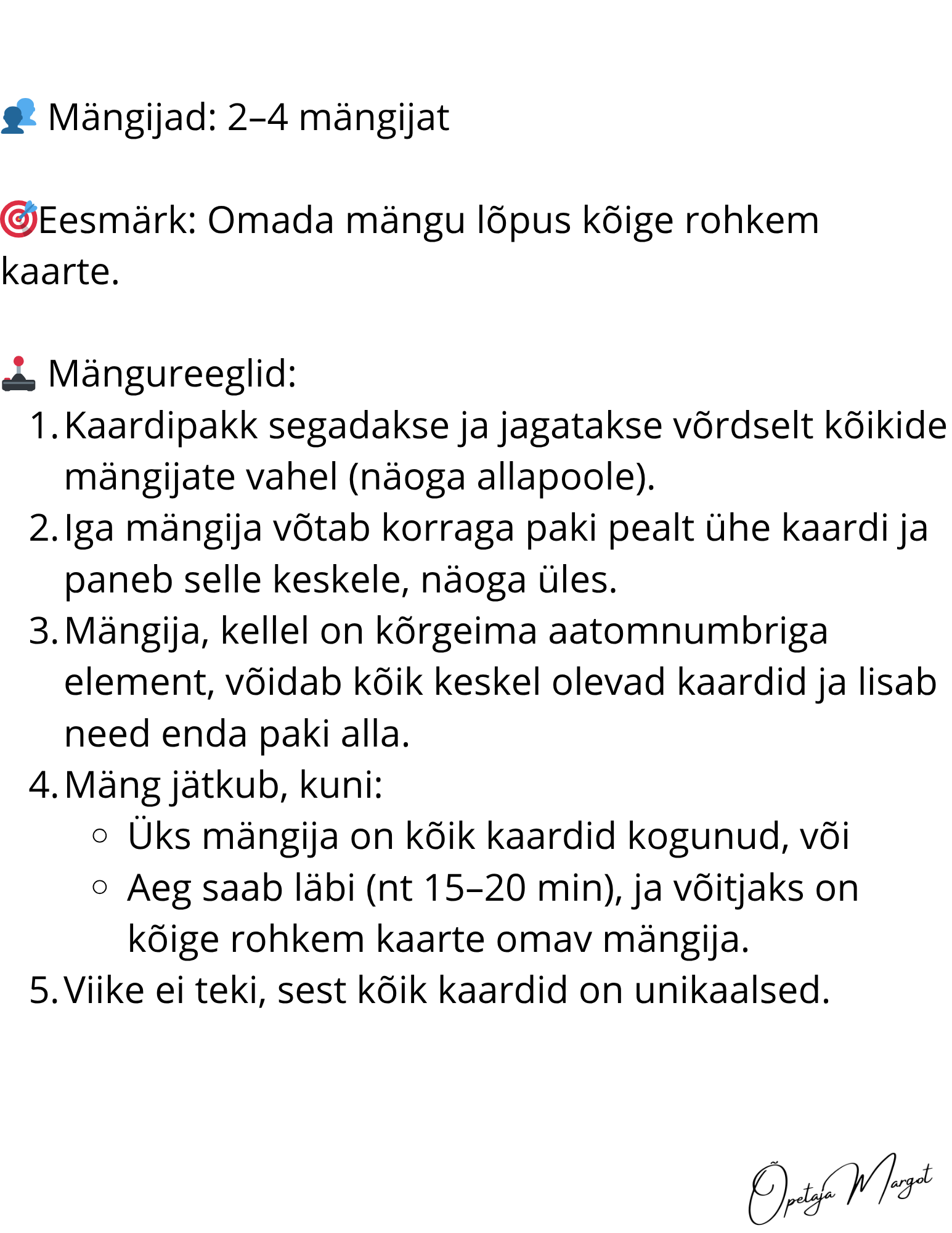 Kaardimäng Elementide sõda - Image 2