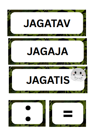 Džungli-teemalised seinaplakatid (A3) - korrutustabelid ja tehte liikmete nimetused - Image 3