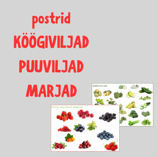 Köögiviljade ja puuviljade postrid