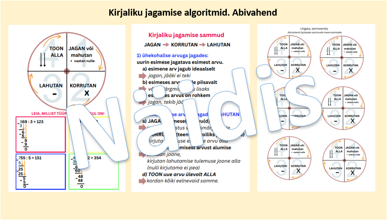 Kirjaliku jagamise algoritmid. Abivahend õpilasele (4.-5. klass)