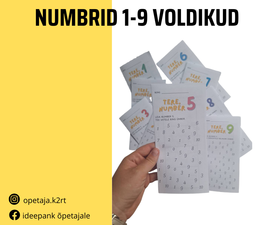 Numbrite 1 kuni 9 voldikud