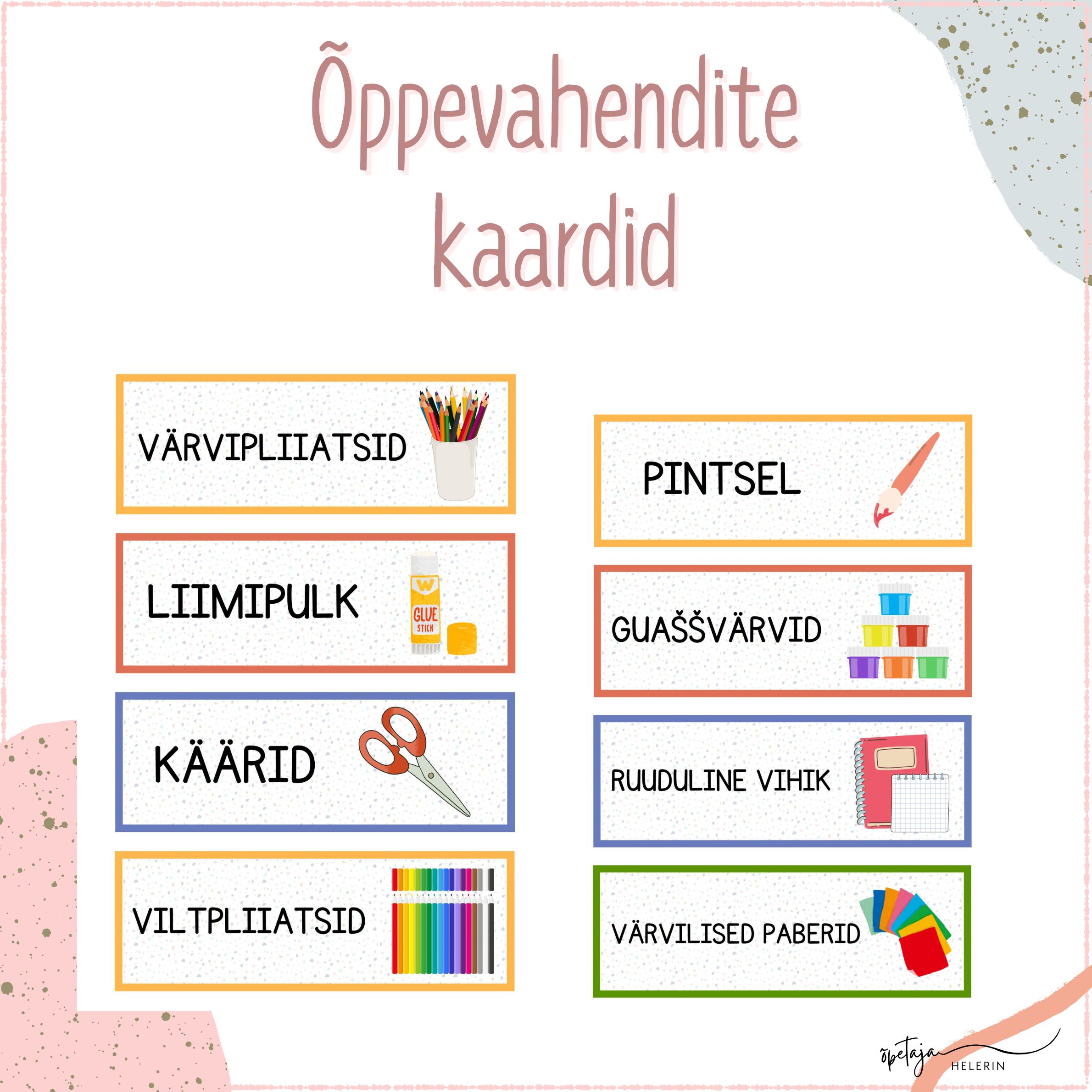 Õppevahendite kaardid