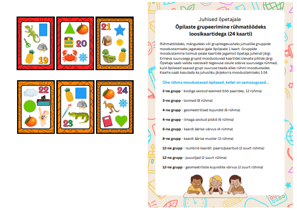 Õpilaste grupeerimine rühmatöödeks loosikaartidega (24 kaarti) - Image 2