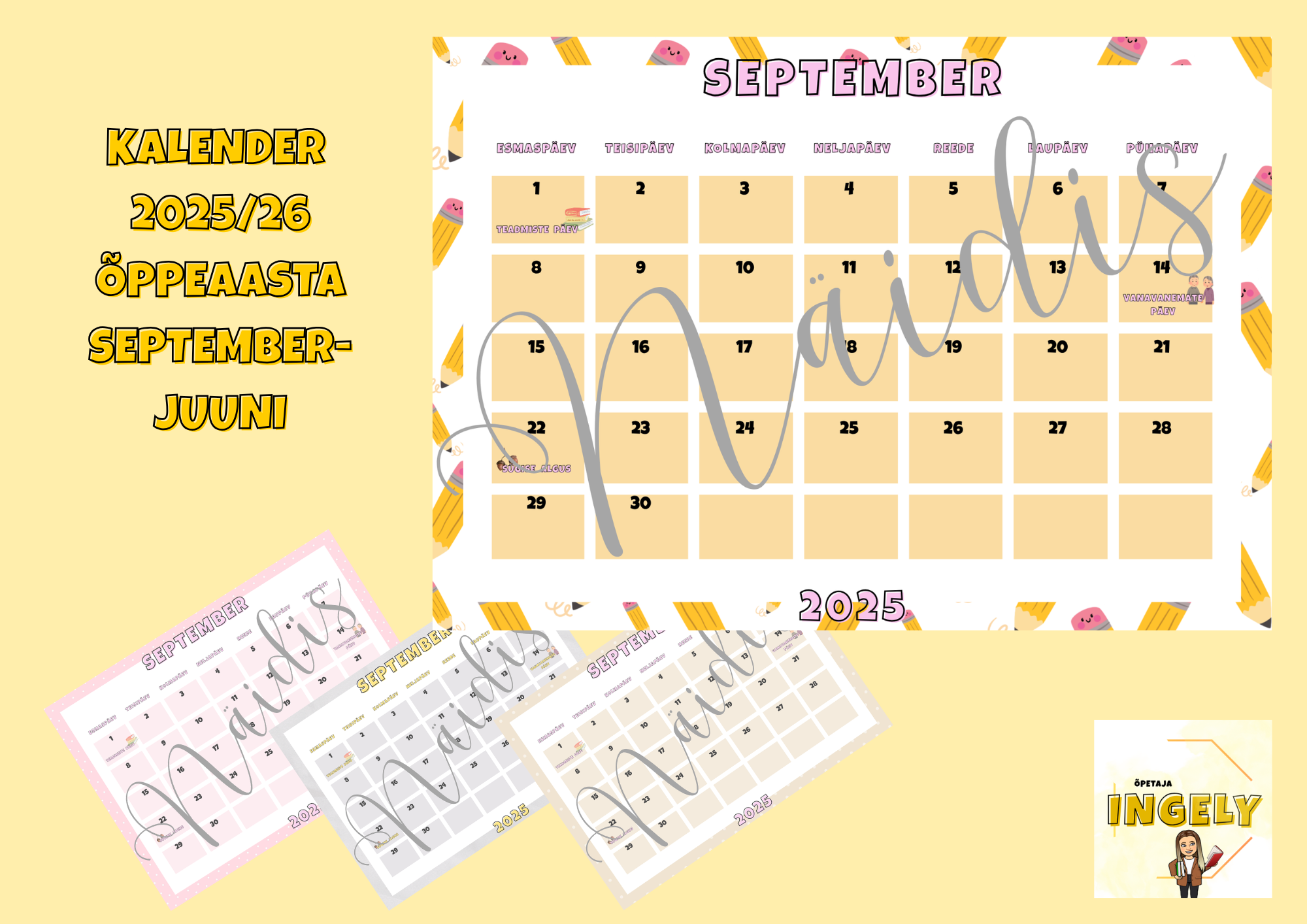 Kalender 2025/26 õppeaasta