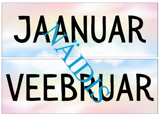 Kuude, aastaaegade, nädalapäevade ja suundade seinasildid