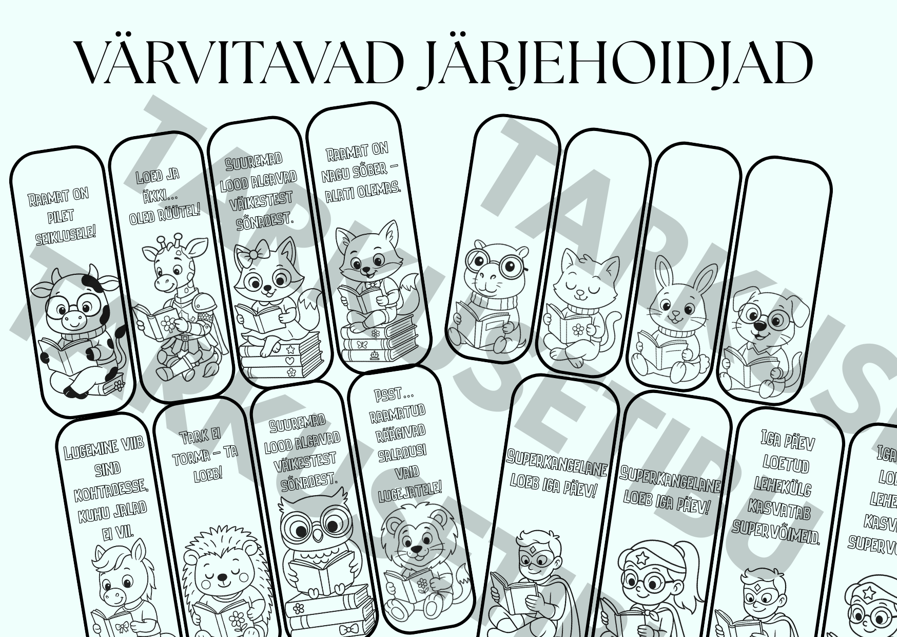 Värvitavad järjehoidjad