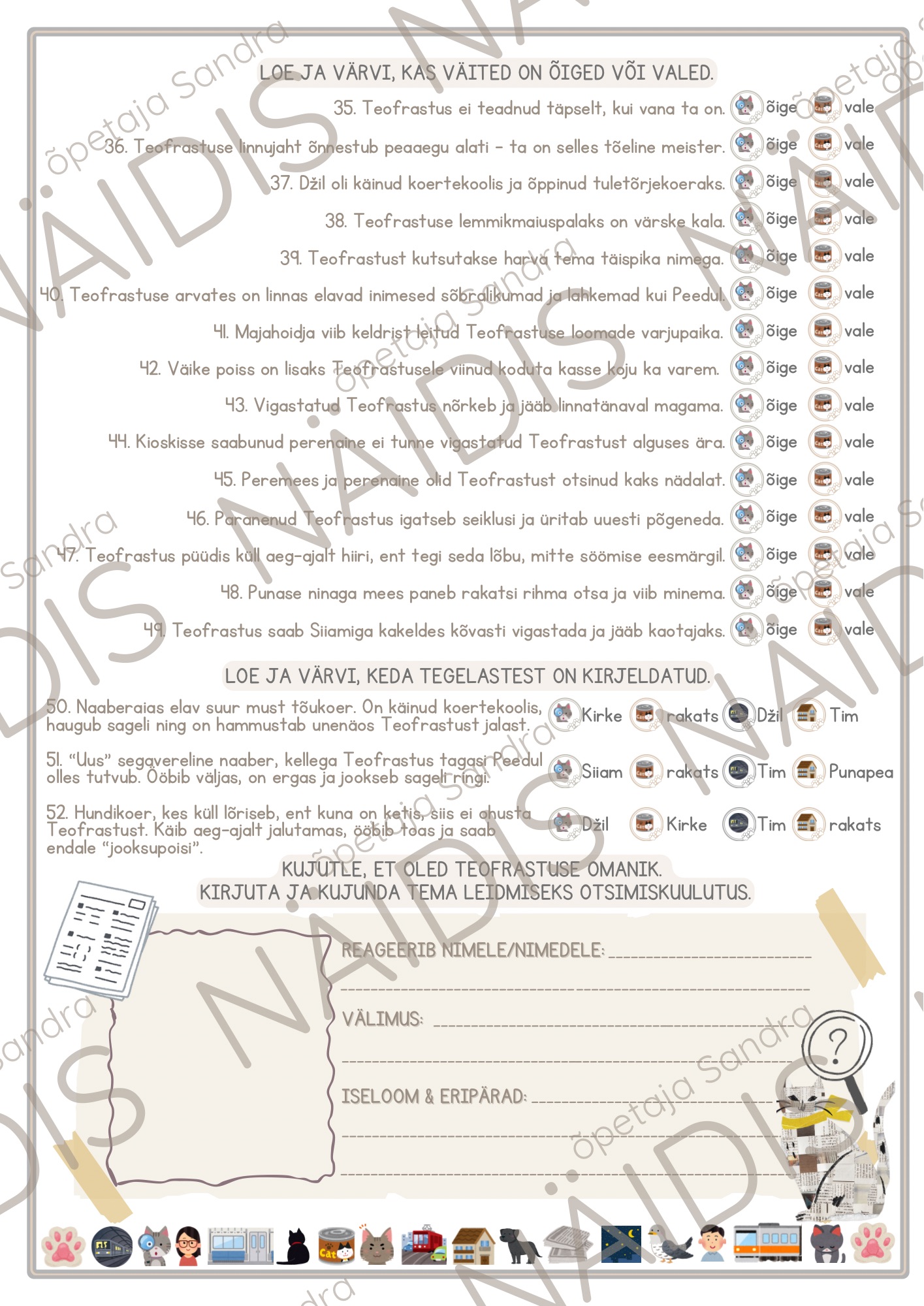 “TEOFRASTUS” (A. Reinla) LUGEMISTEST-TÖÖLEHTEDE KOGUMIK - Image 4