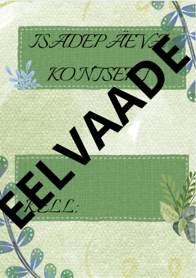 Isadepäeva kontsert - plakat
