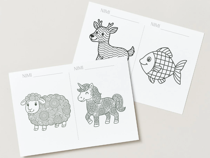 Värvimispildid - loomamandalad ja kujundid - Image 3