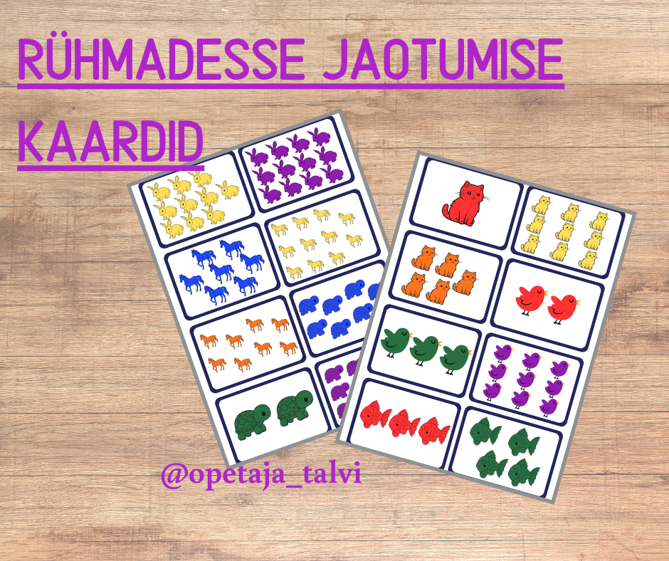 Rühmadesse jaotumise kaardid