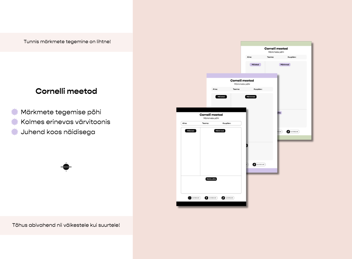 Cornelli meetod – märkmete tegemise põhi