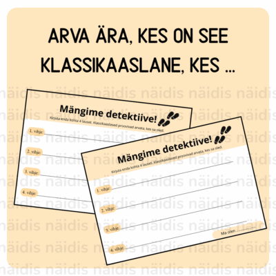 Arva ära, kes on see klassikaaslane, kes ...