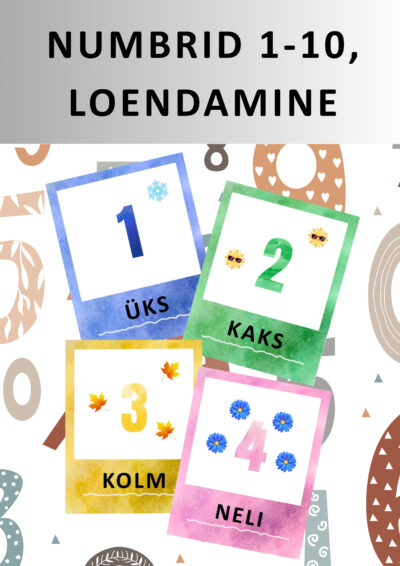 Numbrid 1-10, sõnad ja loendamine