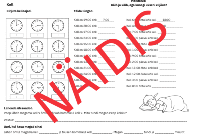 Kell. Enne- ja pealelõunased ajad.