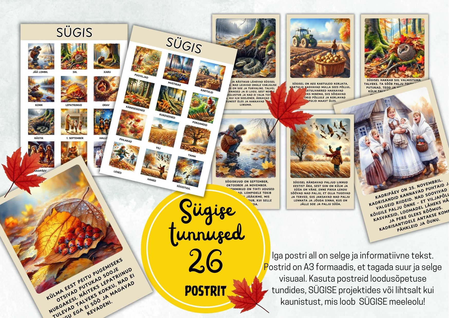 SÜGISE TUNNUSED. 26 TEKSTIGA POSTRIT.