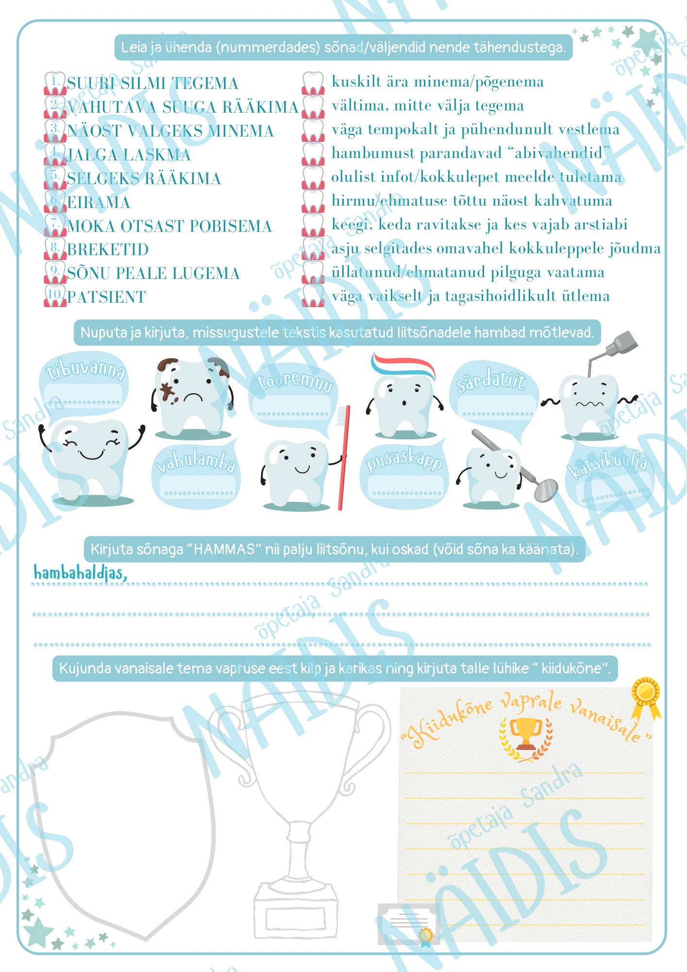 “VAPPER VANAISA” (L. Sein) FUNKTSIONAALSET LUGEMISOSKUST ARENDAV LUGEMISTEST-TÖÖLEHT - Image 2