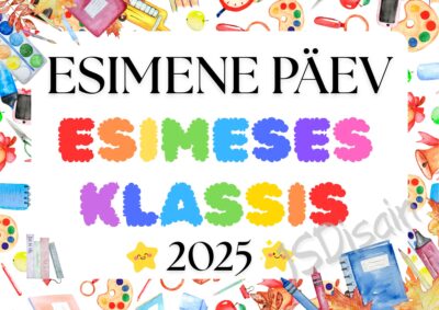 Plakat esimene koolipäev koolitarbed2