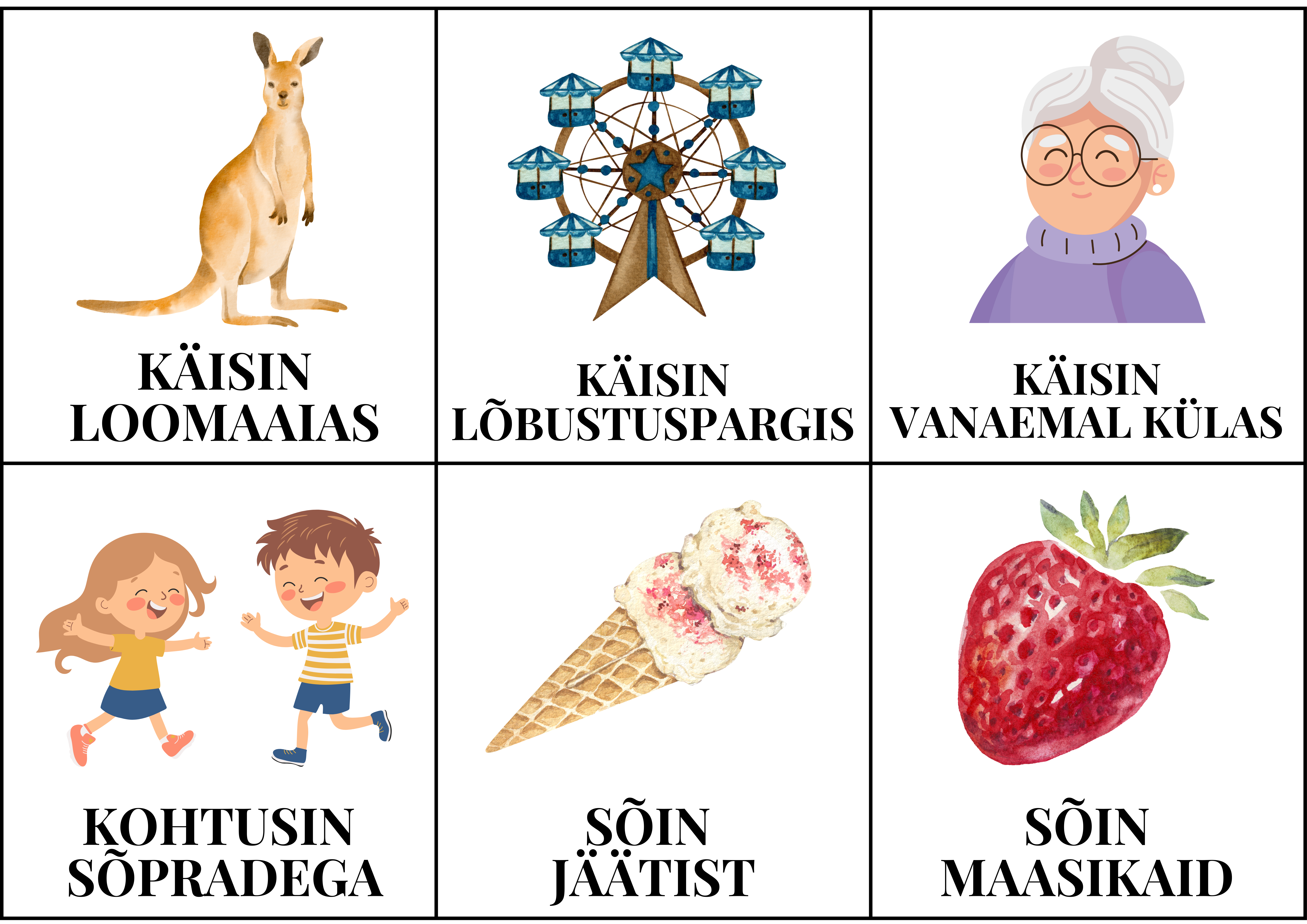 “SUVI - mida sa suvel tegid (“Leia ühine sümbol”, pildikaardid, tööleht, piltsõnastik)” - Image 3