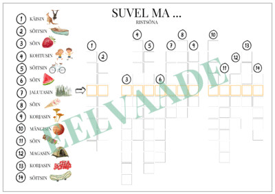 "Suvi (mida sa suvel tegid?) - ristsõna"