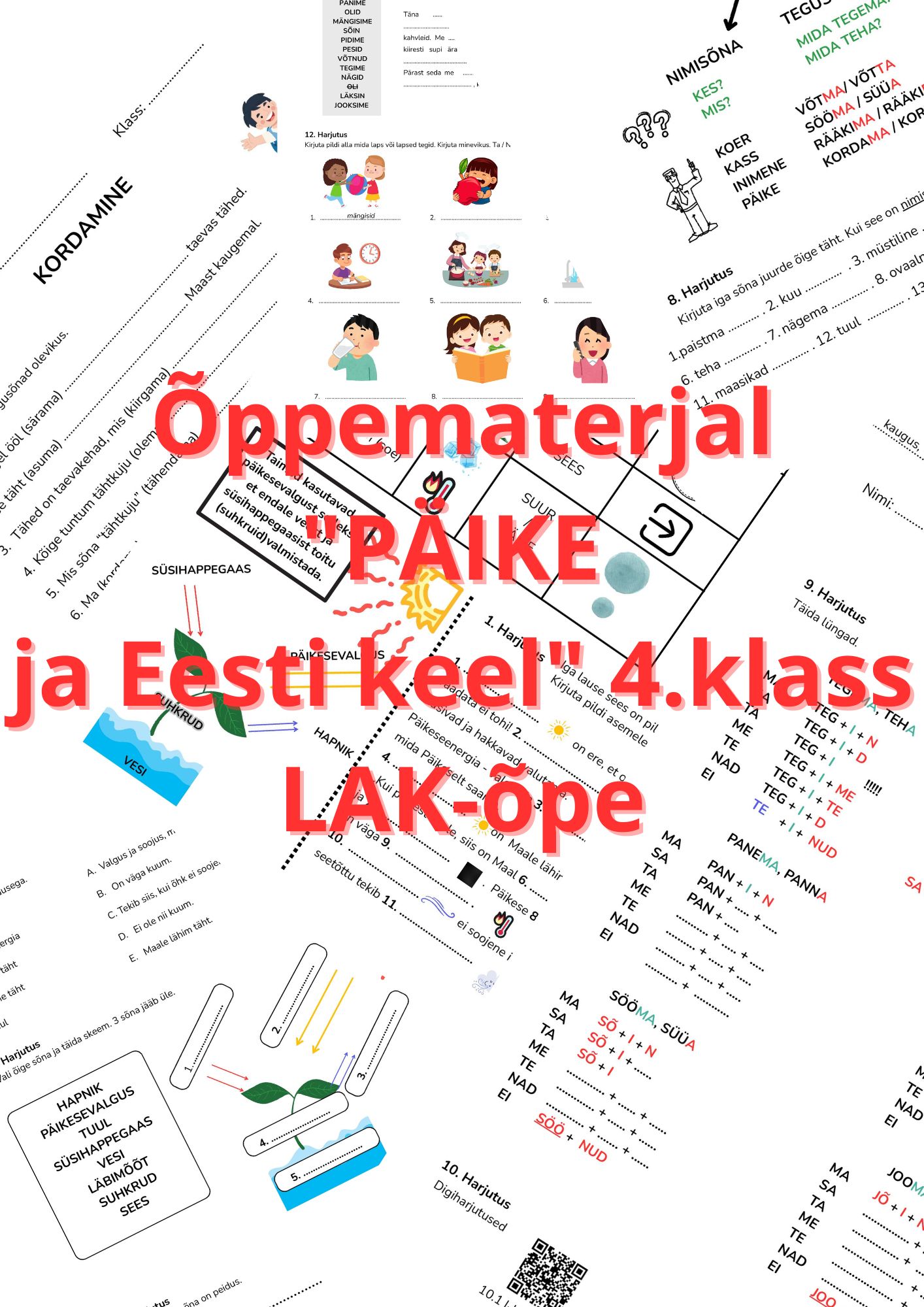 "Päike ja Eesti keel" – lõimitud LAK-õppe töölehed 4. klassile