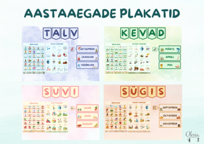 AASTAAJAD - bännerid, plakatid, kuude nimetused