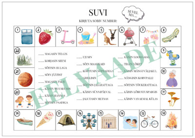 "Suvi - ühenda pilt ja fraas"