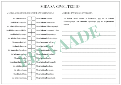 "Suvi - lihtminevik"