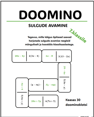 Doomino - Sulgude avamine