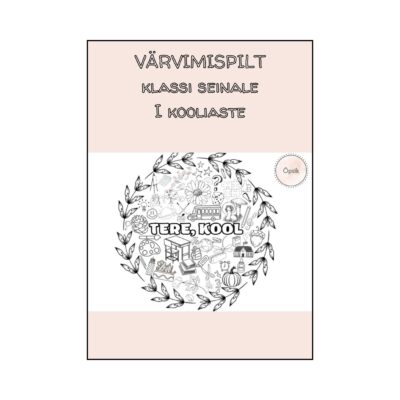 Suur värvimisplakat klassi seinale