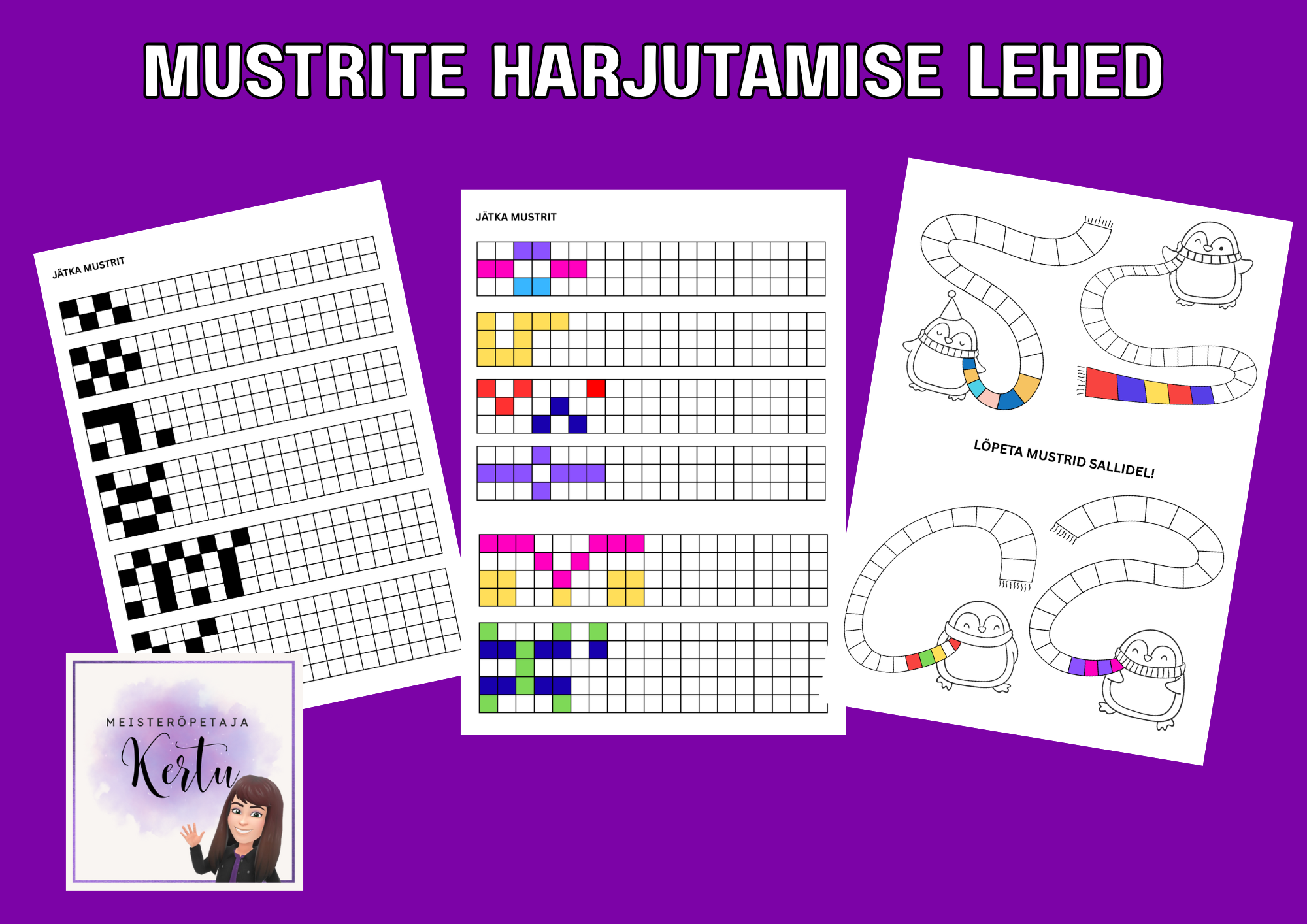 Jätka mustrit - 15 töölehte