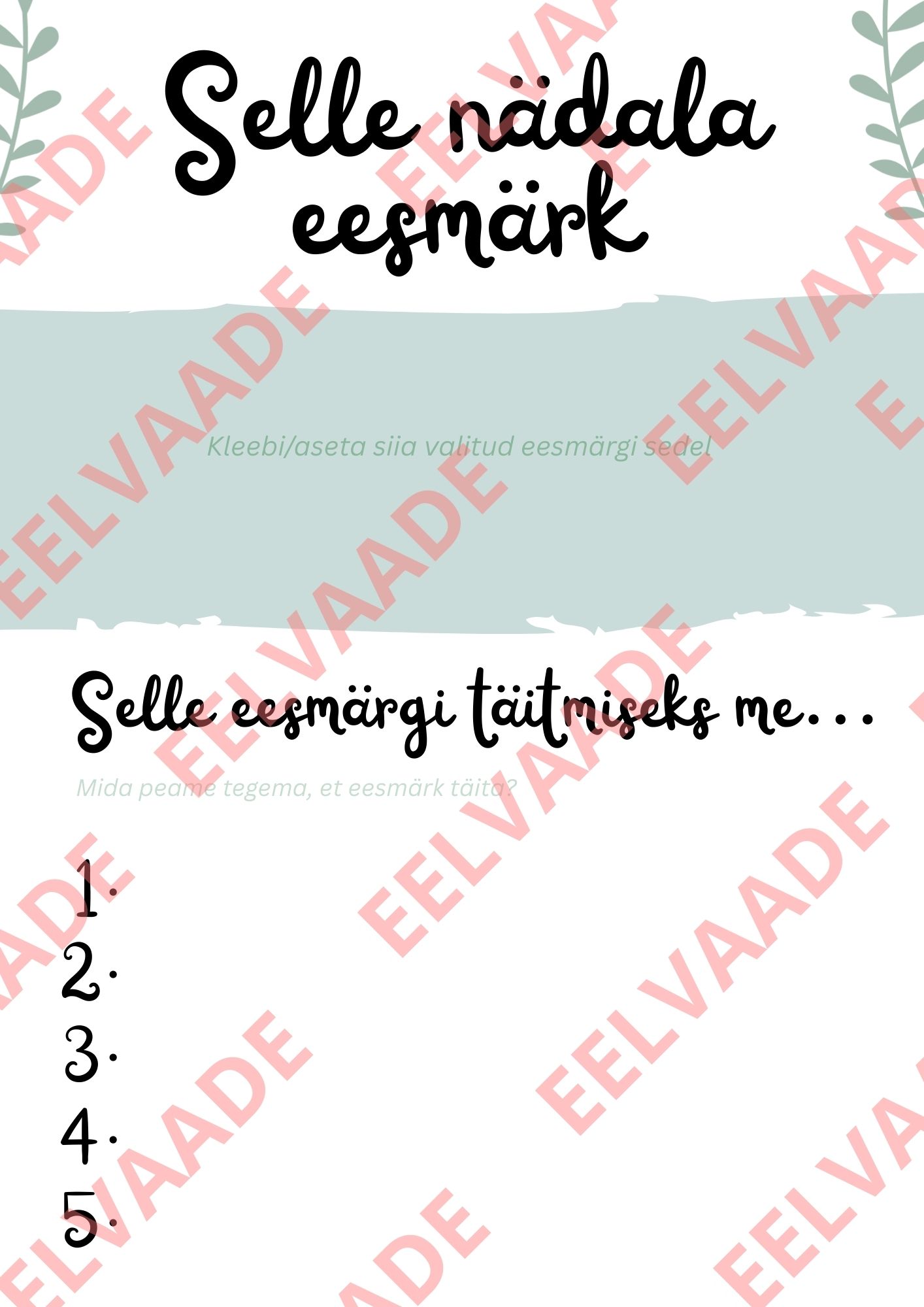 Klassi eesmärgid - eesmärkide seadmine ja täitmine lõbusalt, eesmärgipurk - Image 5