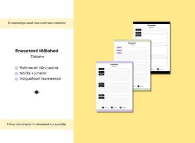 Enesetesti tööleht – meenutamise abimees