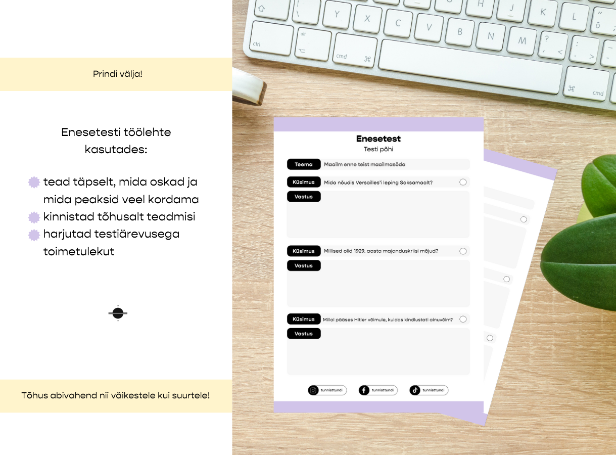 Enesetesti tööleht – meenutamise abimees - Image 2