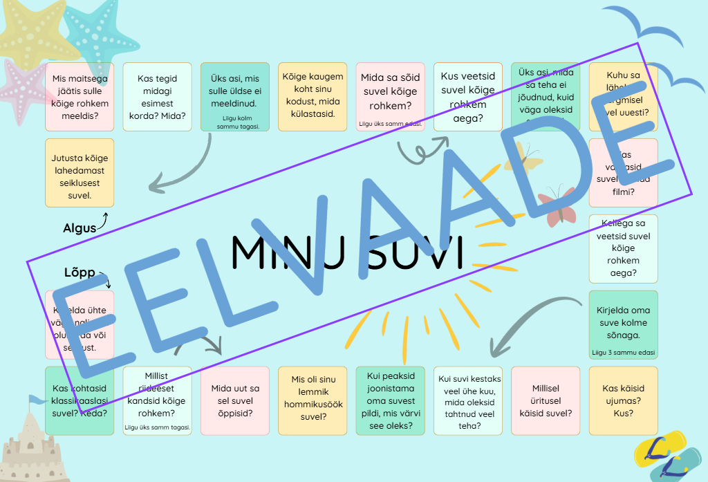 Lauamäng "Minu suvi"