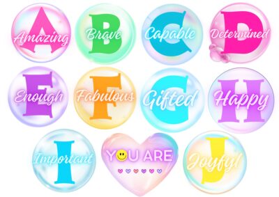 Motiveerivad sõnad inglise keele klassi seinale " YOU ARE ..."